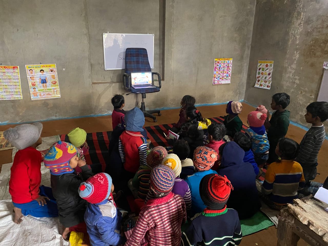 Children participating in learning