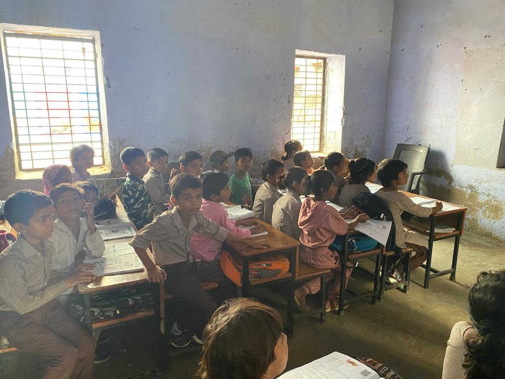 Children participating in a classroom learning programme